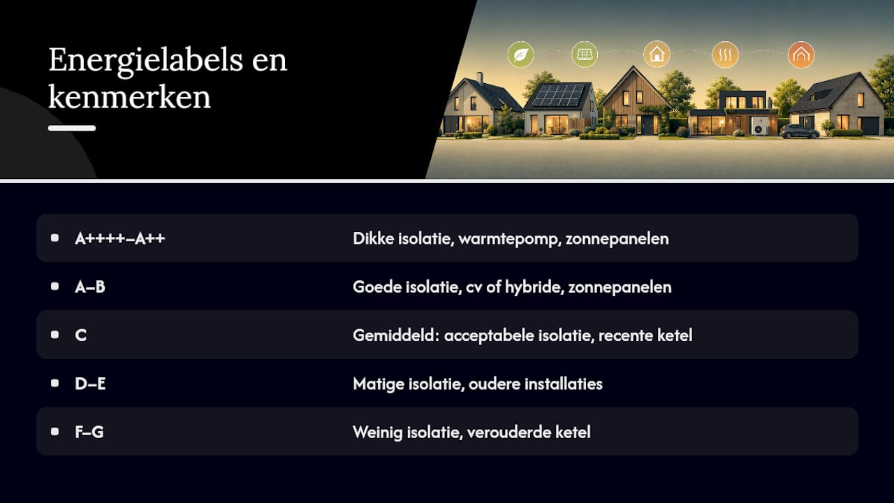 Infographic: het energielabel voor woningen in Nederland uitgelegd