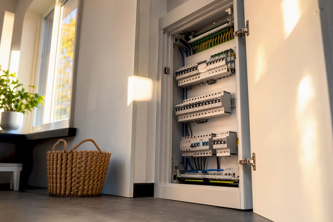 Moderne verdeelkast met een overzichtelijk open ontwerp