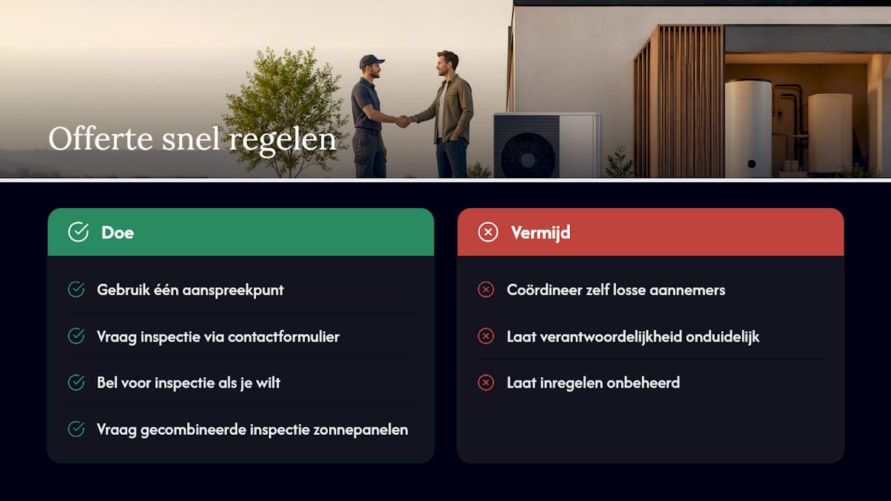 Snel een offerte voor jouw hybride warmtepomp — overview diagram