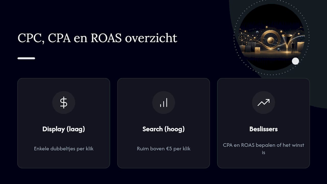 CPC vergelijken met CPA en ROAS