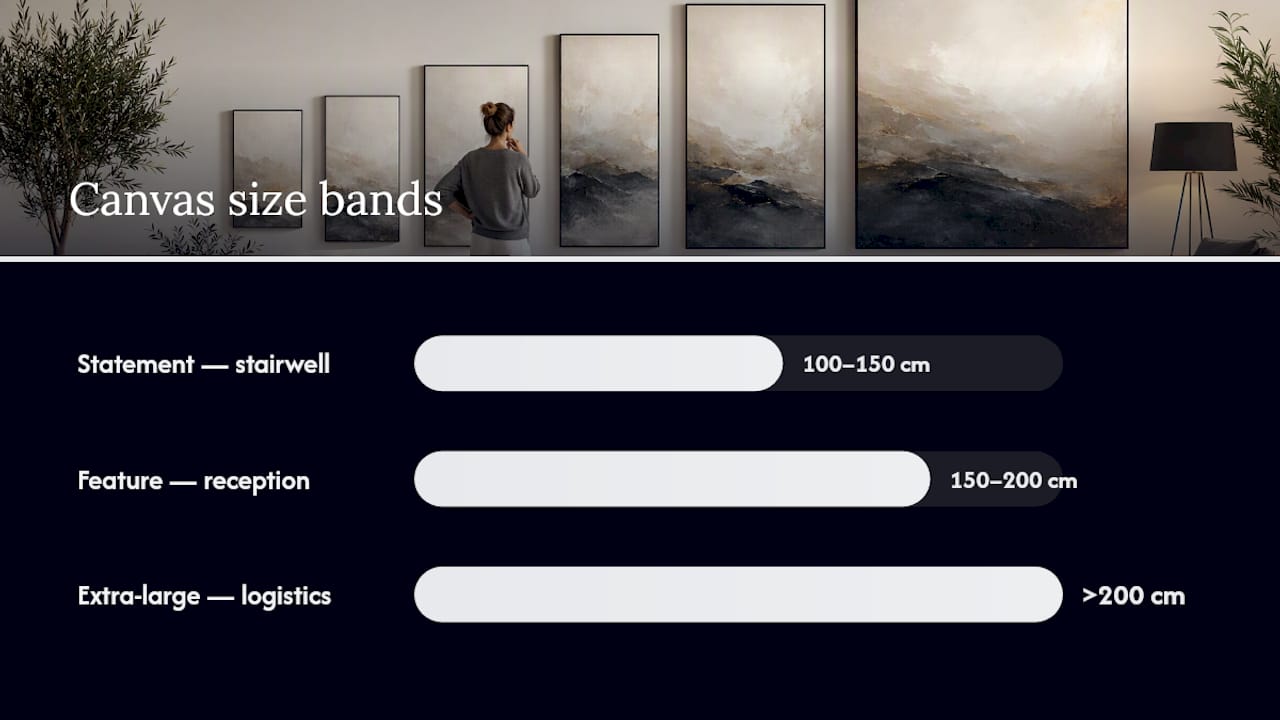 Large canvas size bands and settings