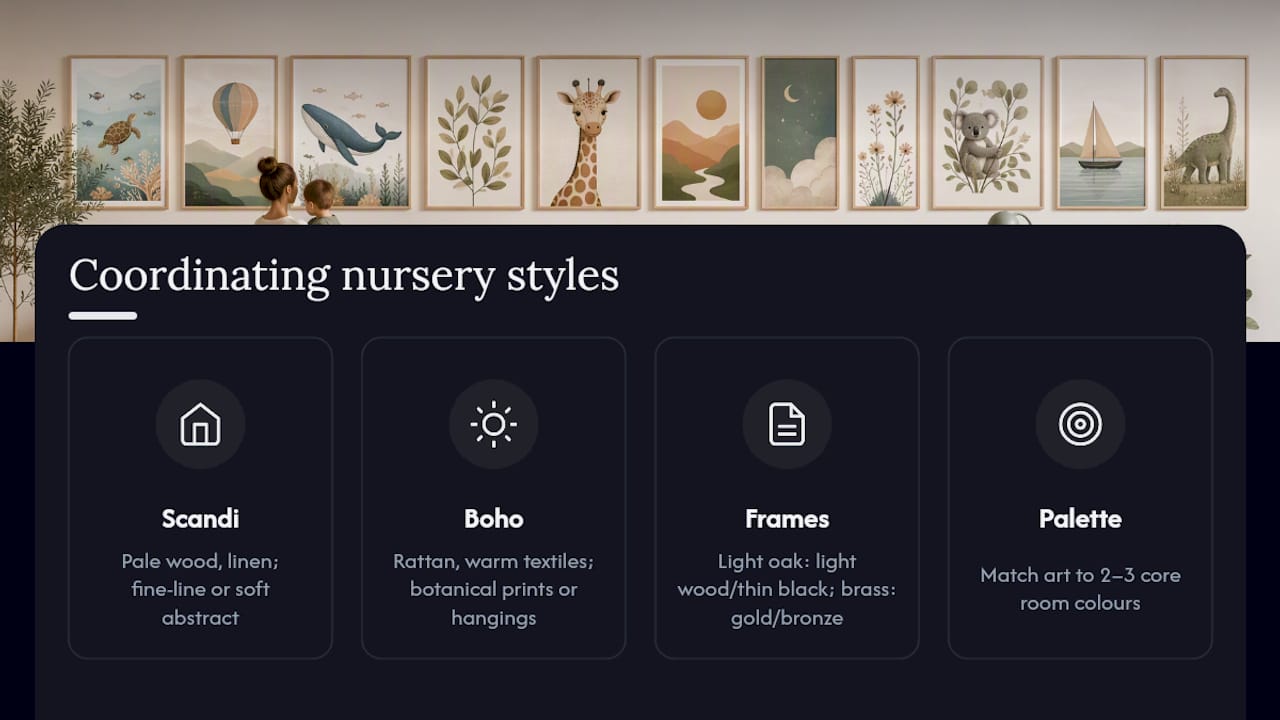 Nursery style and frame pairing guide