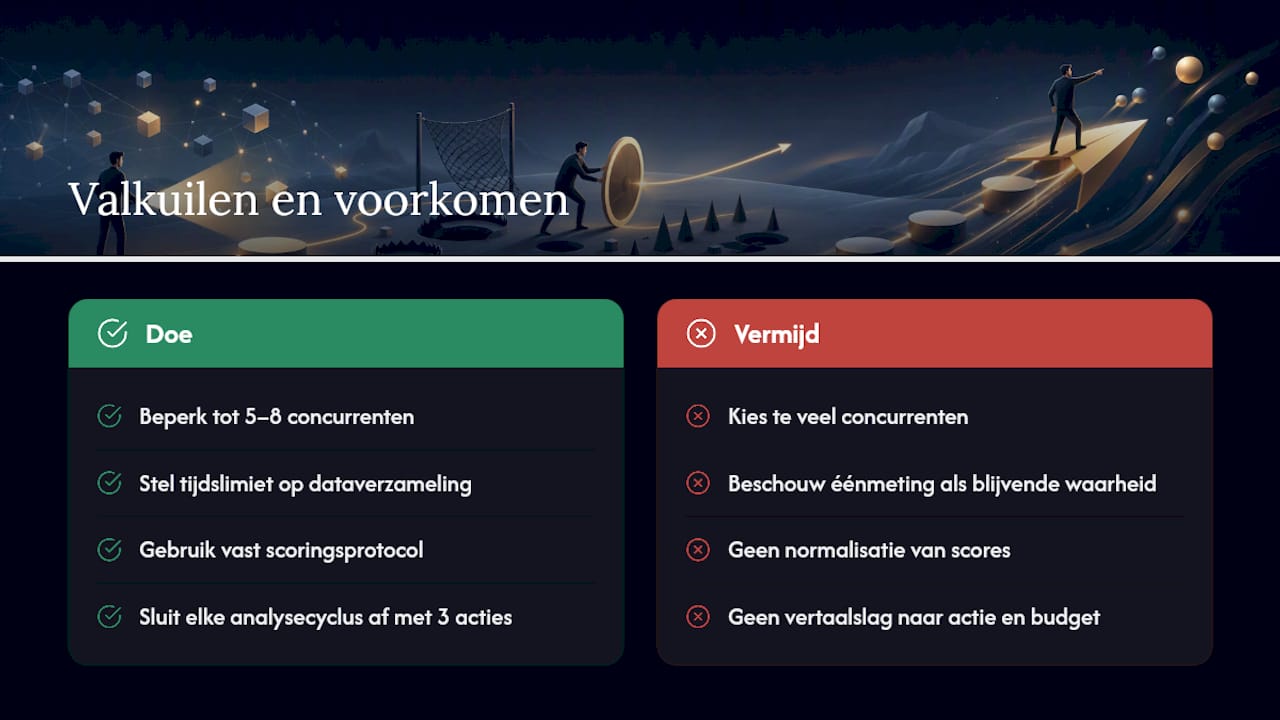 Welke valkuilen kom je tegen en hoe voorkom je ze? — overview diagram