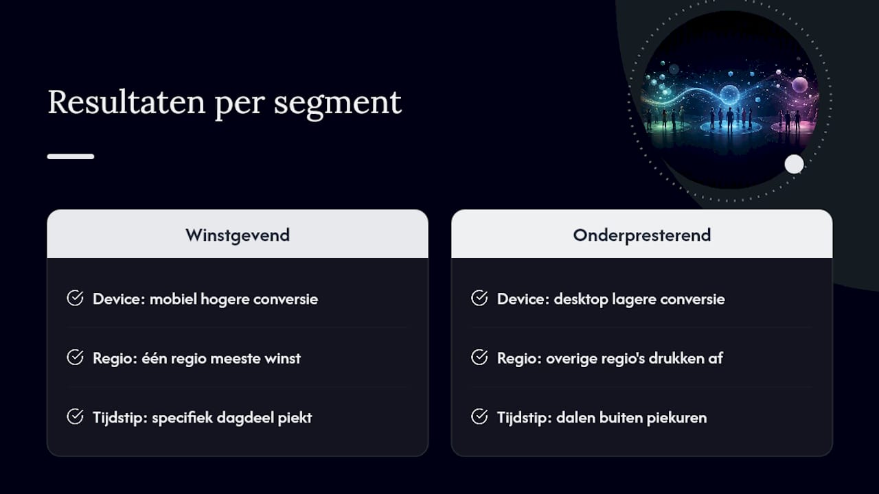 Segmentatie van Google Ads-resultaten per categorie