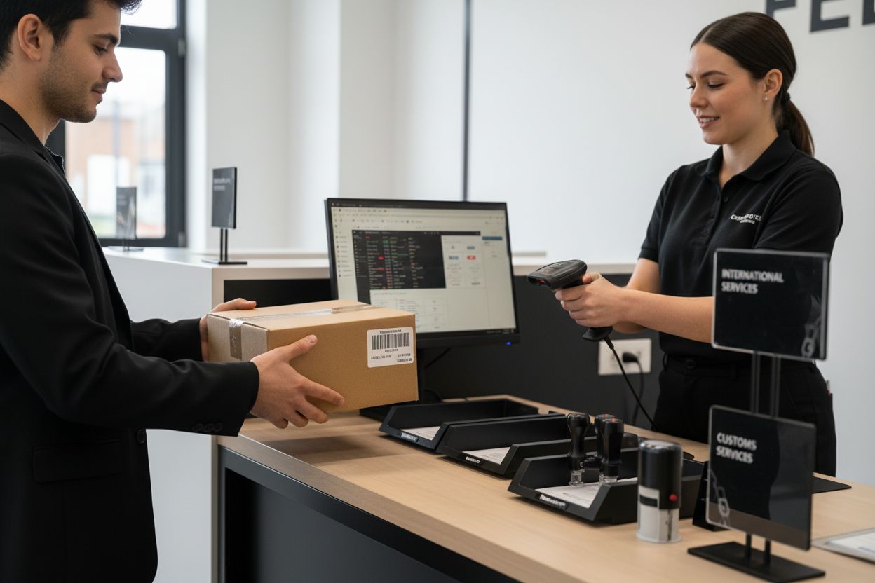pakket verzending balie