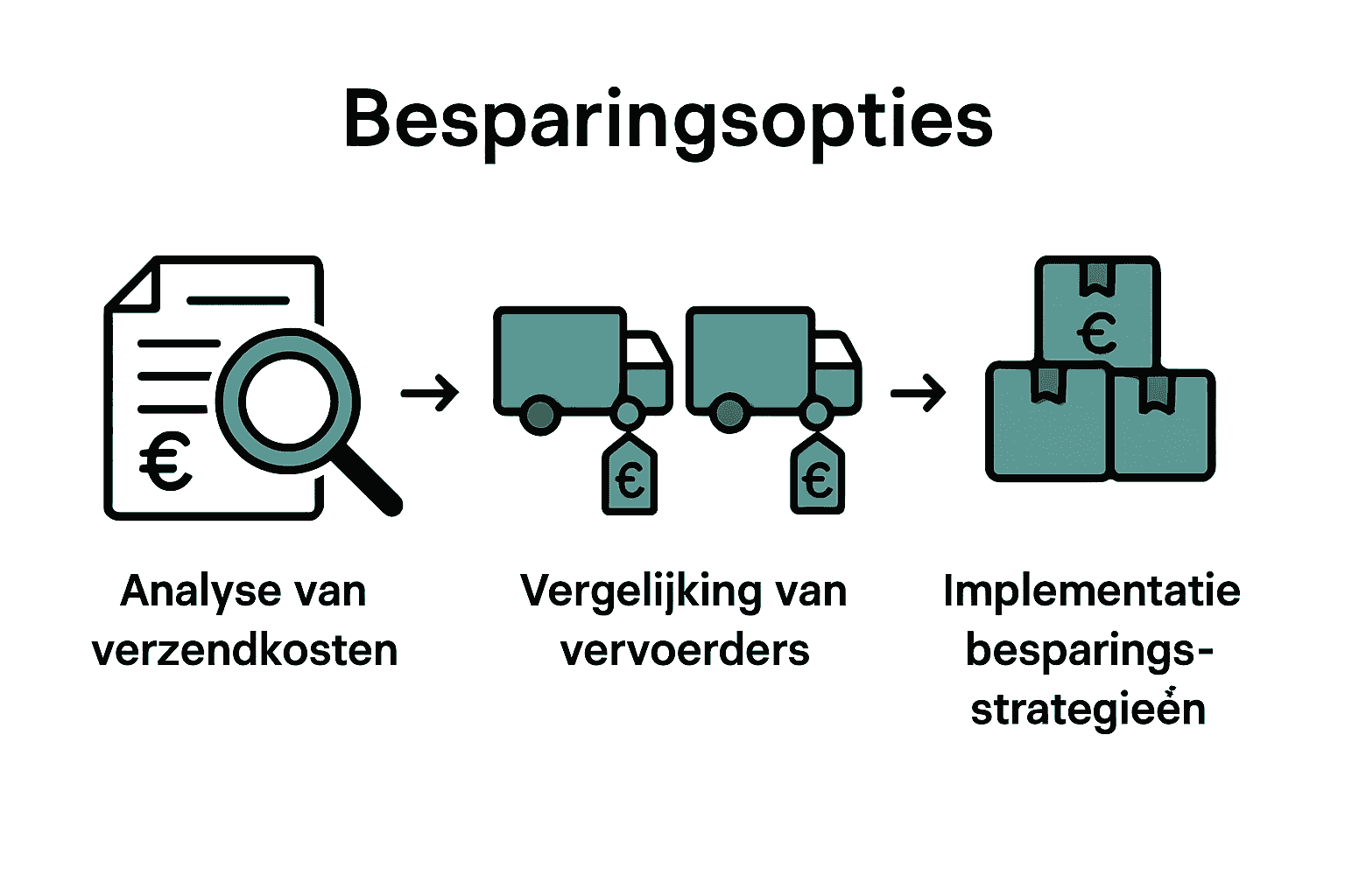 Infographic proces internationaal verzendkosten optimaliseren