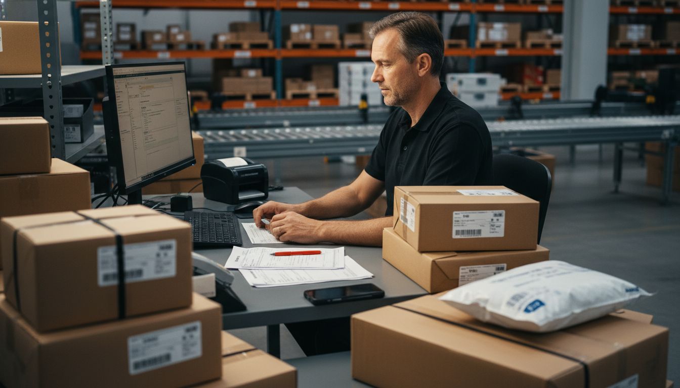 verzendmedewerker pakketten documenten