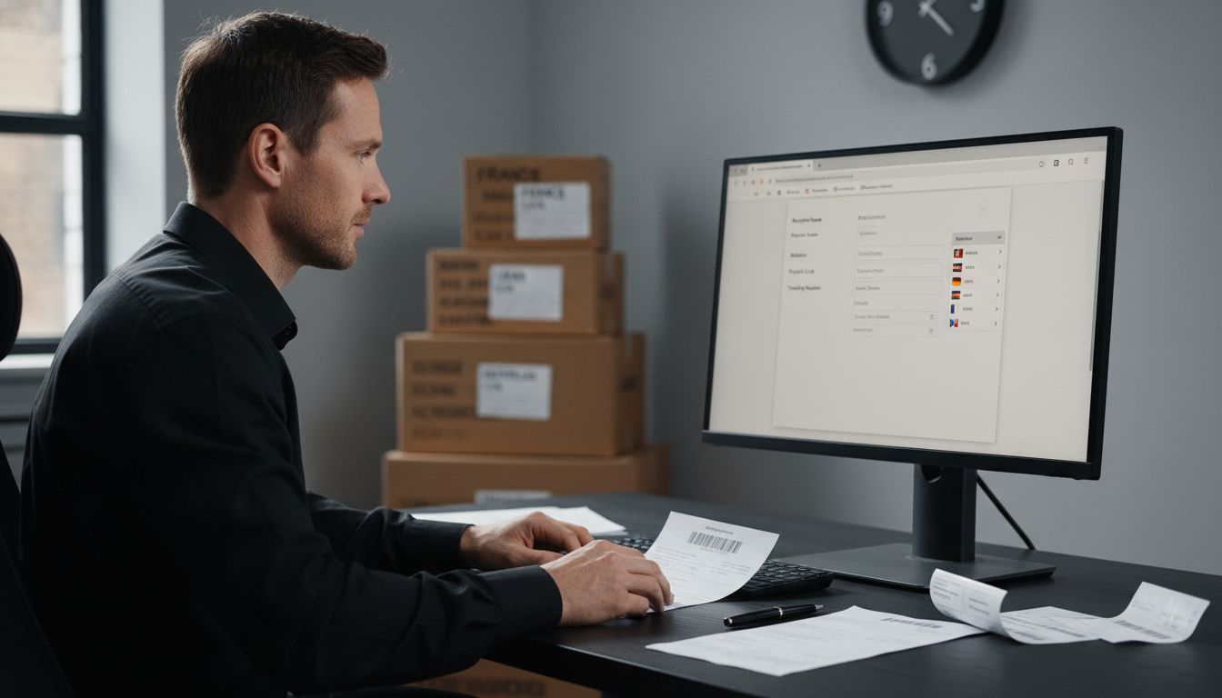 verzendgegevens invoeren