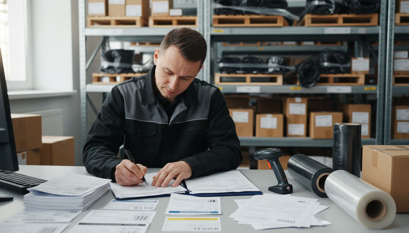 verzendgegevens invoeren magazijn