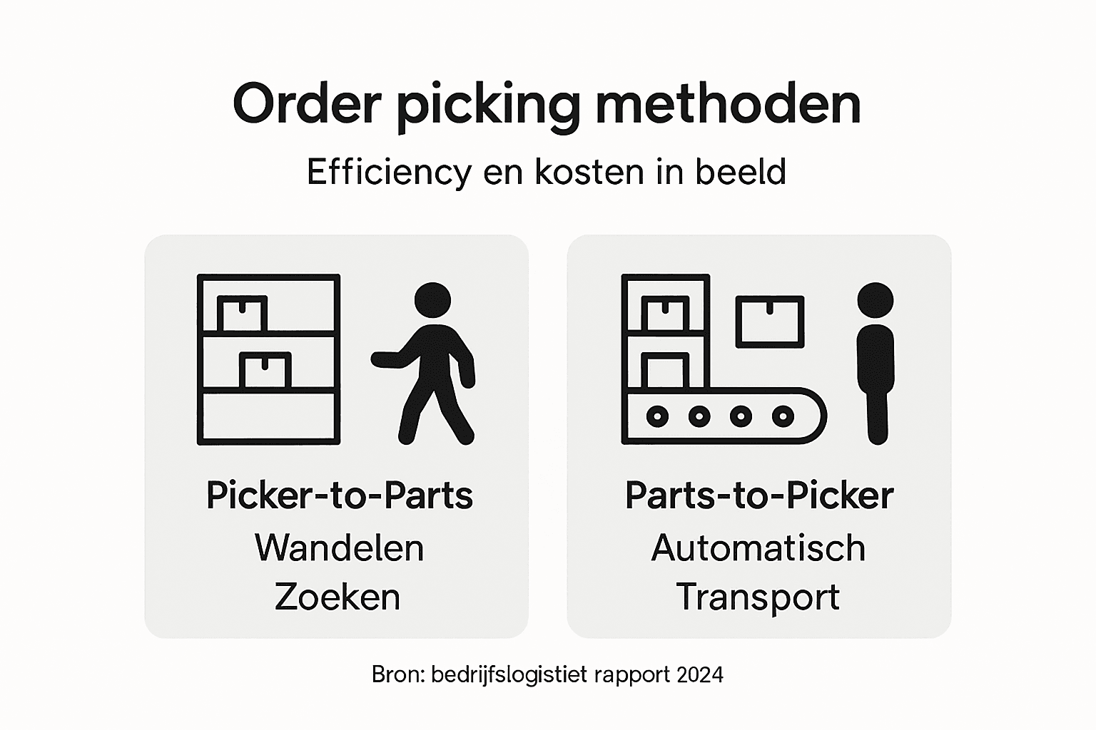 Infographic: een helder overzicht van verschillende orderpickmethodes