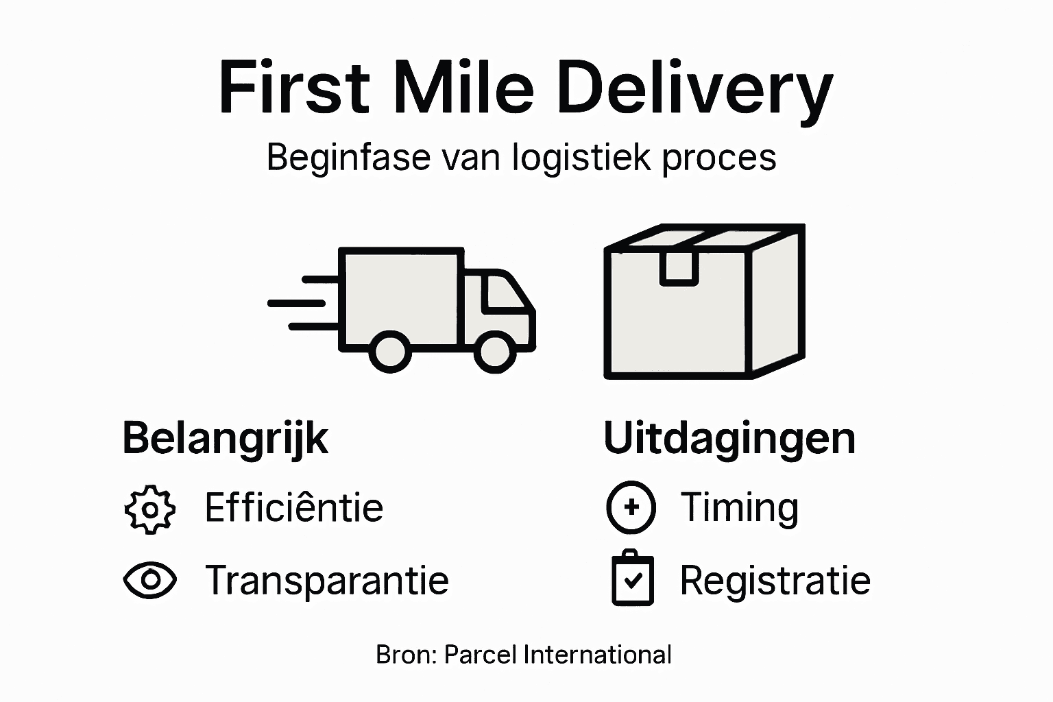 Overzichtelijke infographic: zo werkt first mile delivery