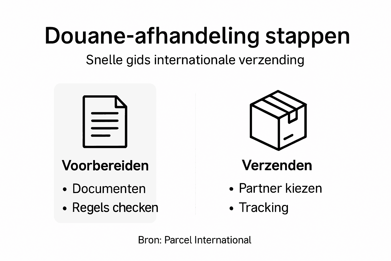 Infographic: stap-voor-stap door het douaneproces bij internationale verzendingen