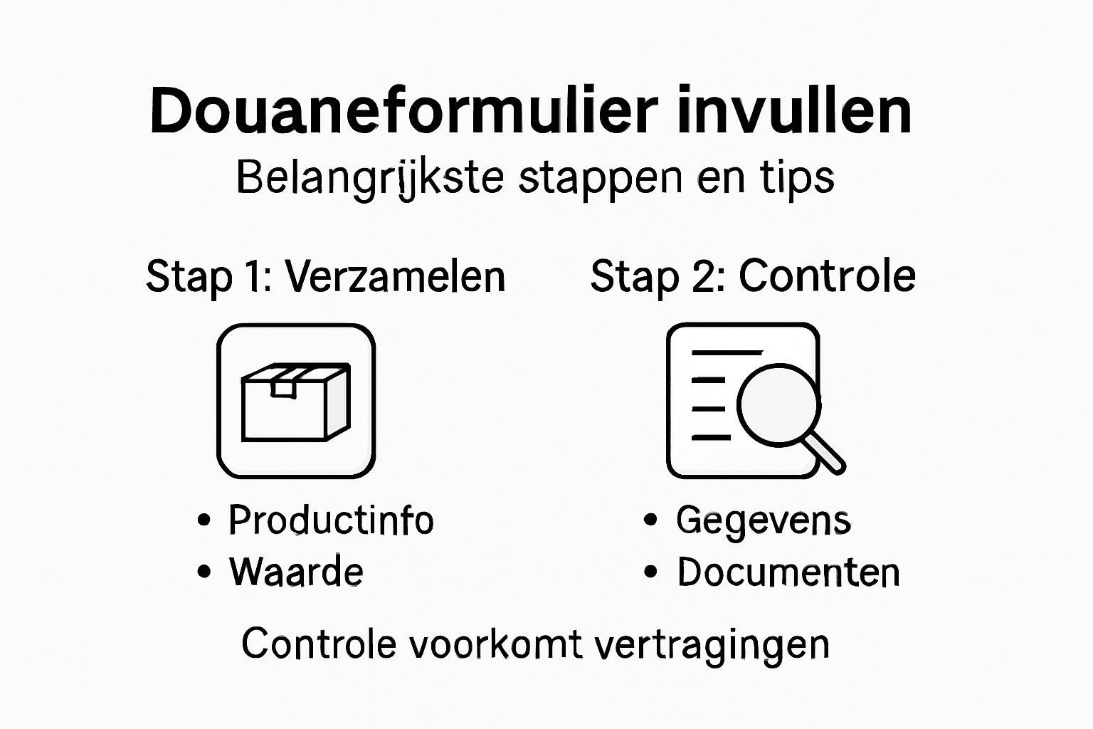 Infographic: zo vul je stap voor stap het douaneformulier in