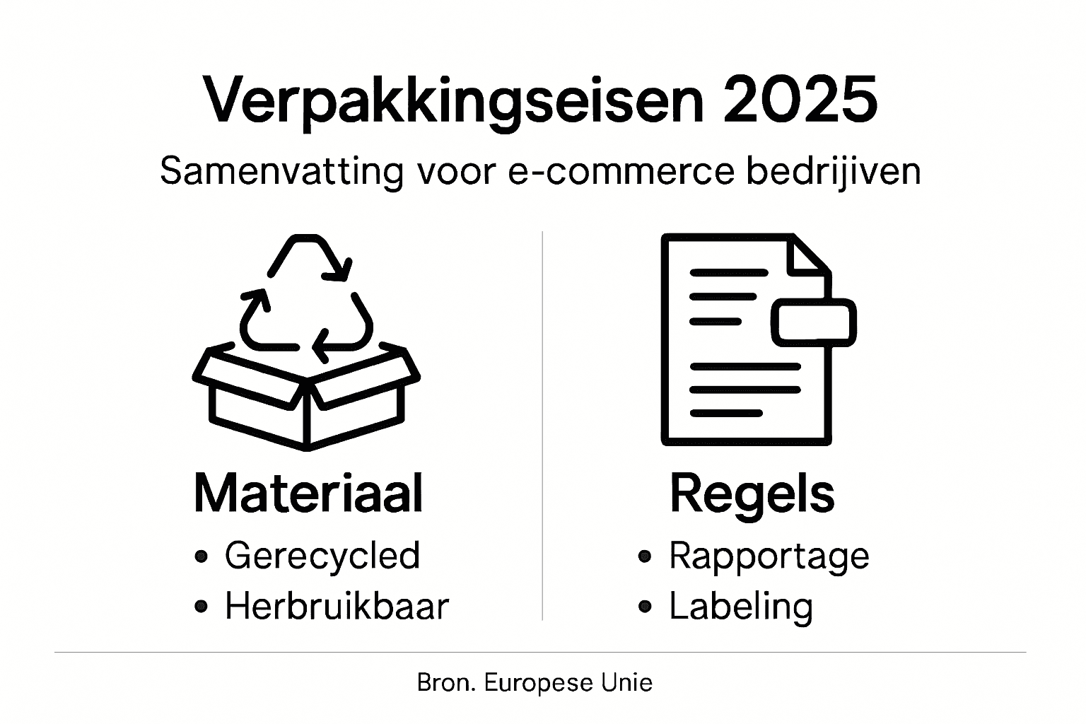 Infographic: de belangrijkste verpakkingseisen voor e-commerce op een rij