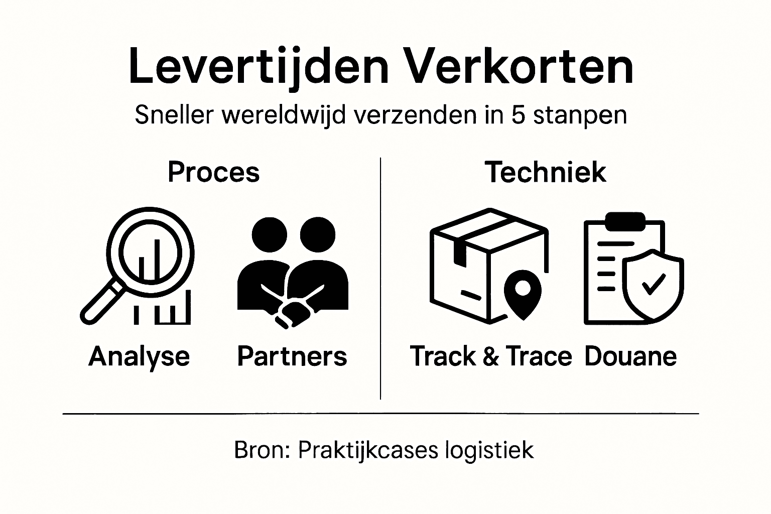 Vijf praktische stappen om je verzendingen te versnellen – overzichtelijk in één infographic