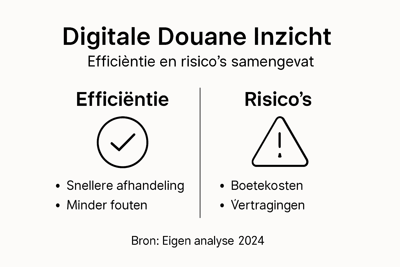 Infographic: Efficiëntie en risico’s van digitale douaneprocessen