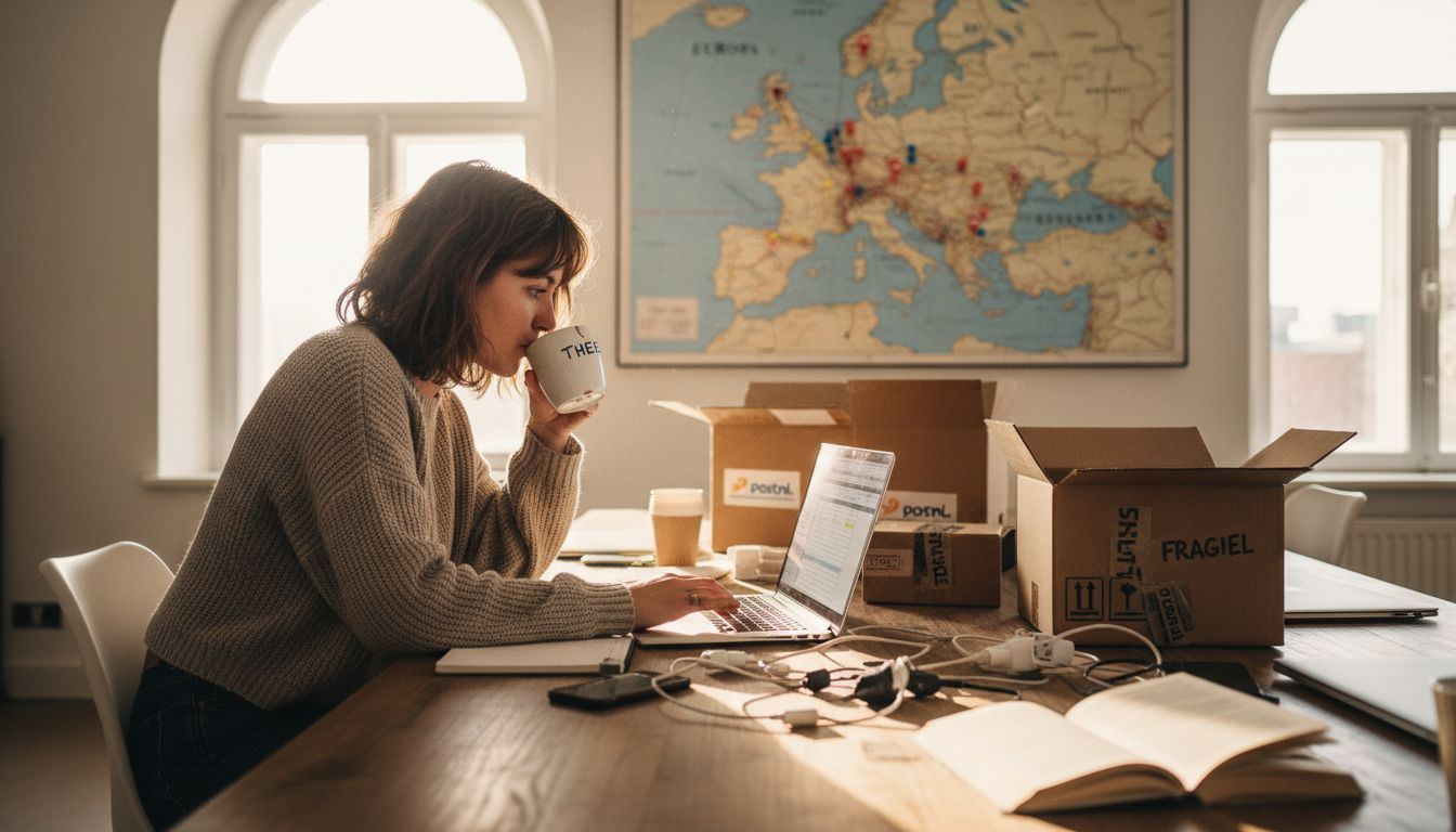 E-commerce coördinator die verantwoordelijk is voor het plannen en organiseren van zendingen door heel Europa.