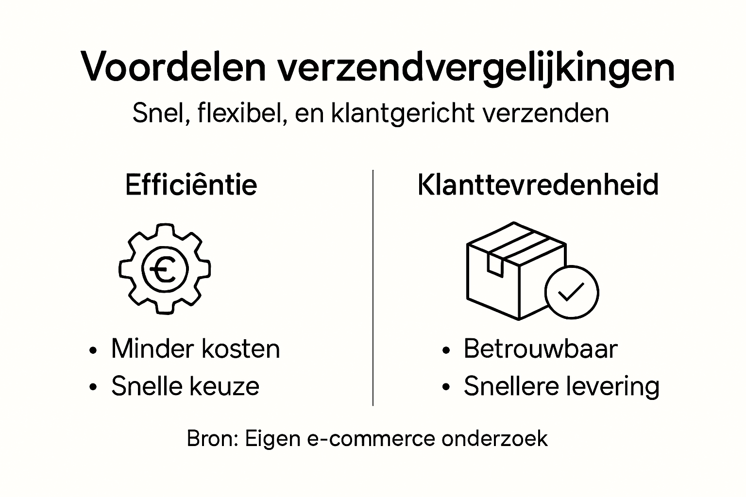 Infographic: De voordelen van het vergelijken van verzendopties