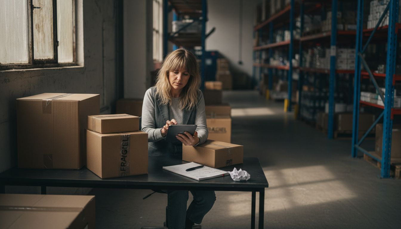 Een medewerker bepaalt voor elk product de juiste HS-code.