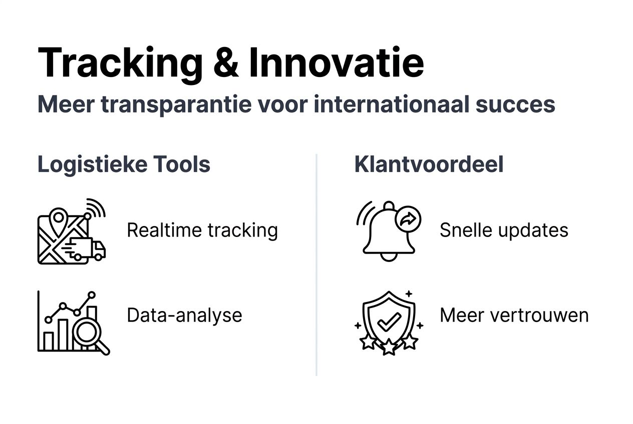 Infographic over slimme logistiek: tracking en innovatieve oplossingen