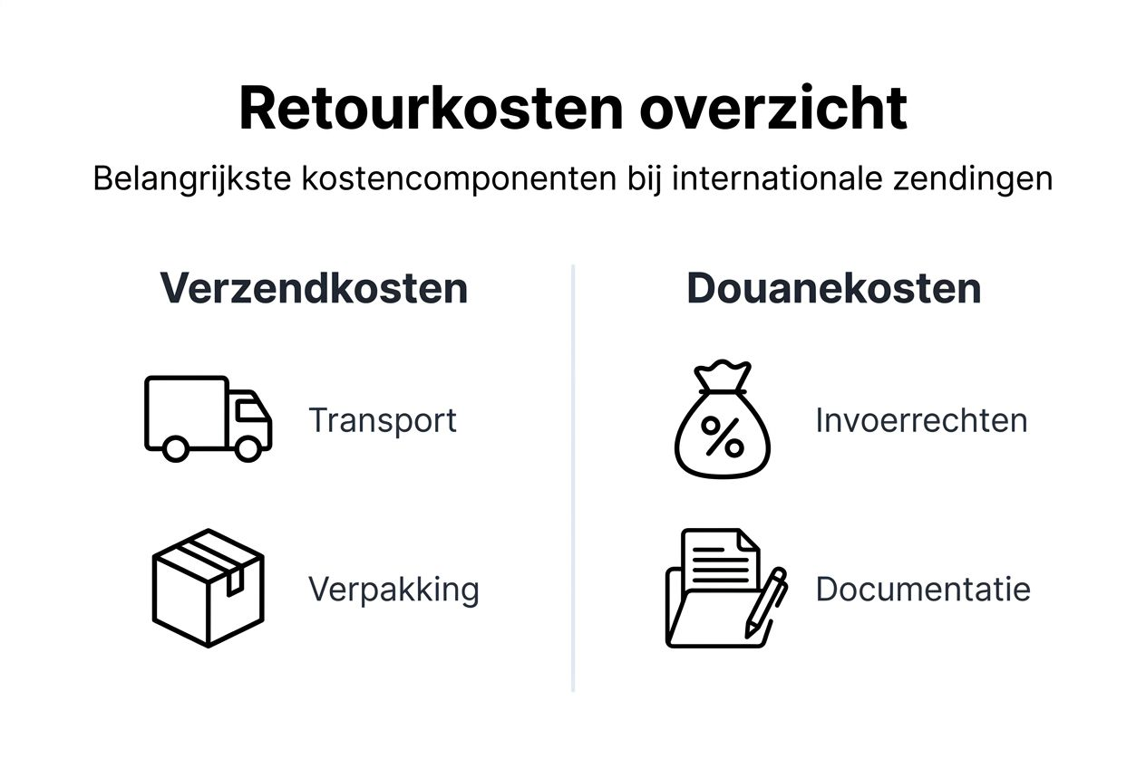 Overzicht: de belangrijkste kosten bij het retourneren van een bestelling
