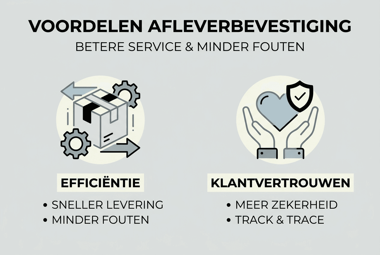 Infographic: de voordelen van een afleverbevestiging op een rij