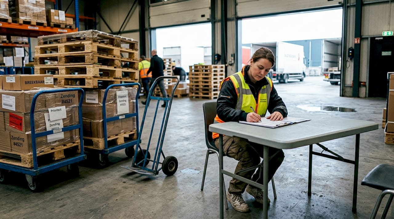 Als logistiek medewerker zorg je voor het verwerken van zeevracht in het magazijn.