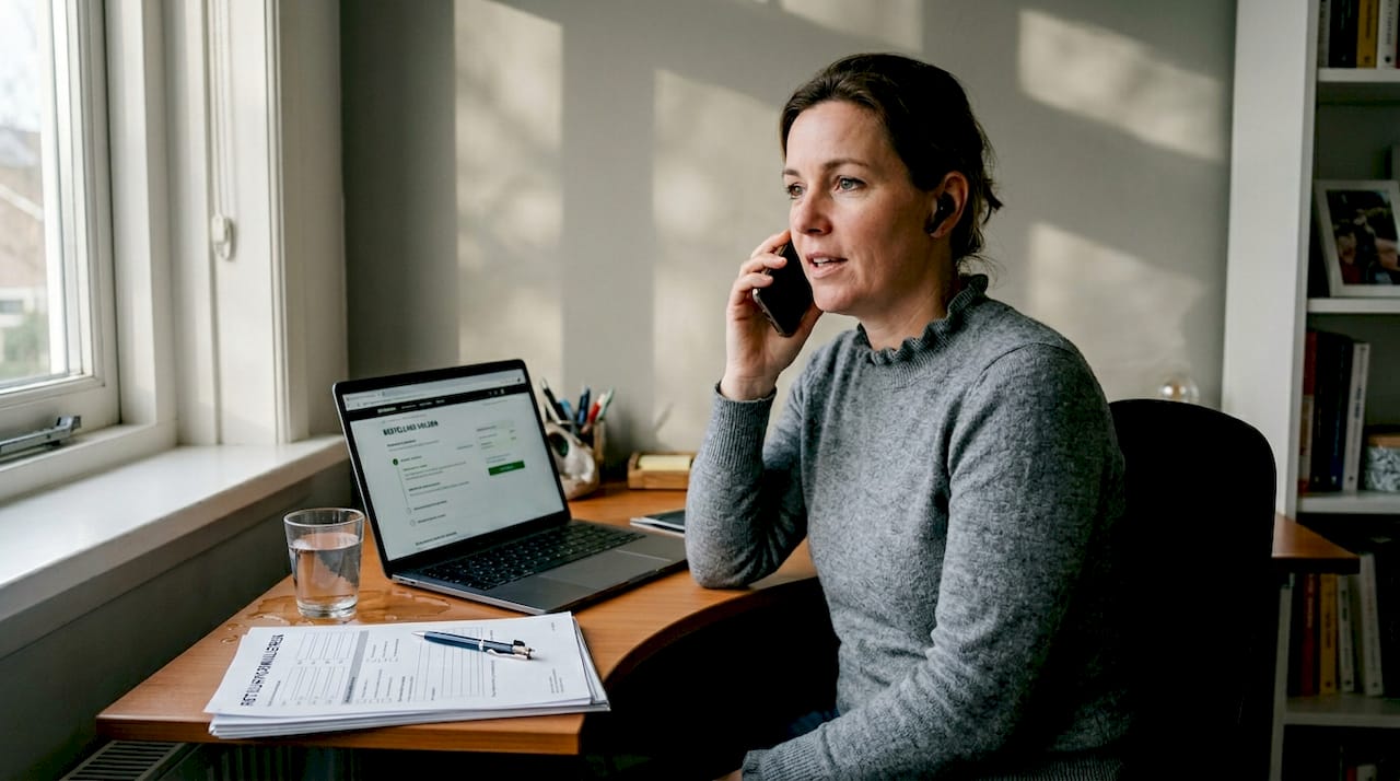 Ondernemer neemt telefonisch contact op met klant over verzending