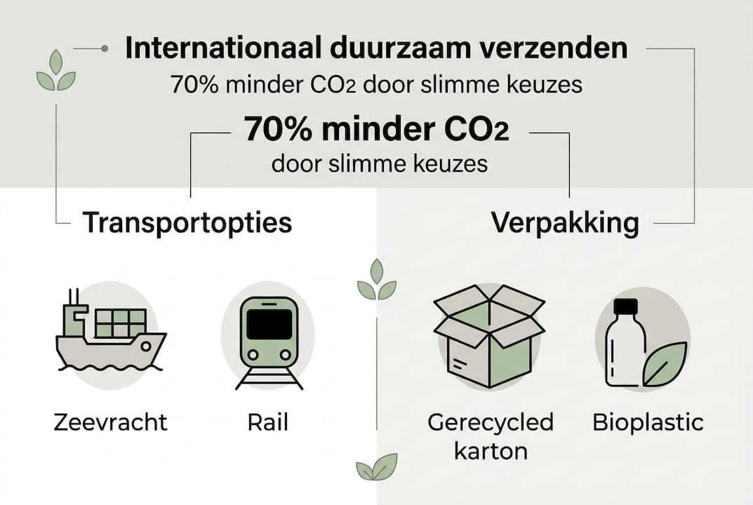 Deze infographic zet de verschillende duurzame verzendopties overzichtelijk op een rij.