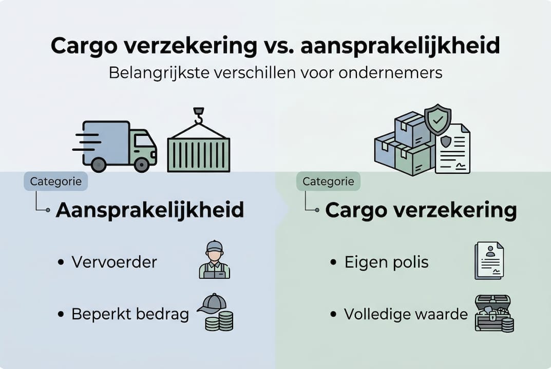 Infographic: de belangrijkste verschillen tussen vracht en aansprakelijkheid