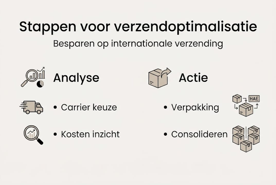 Infographic: stappenplan voor het optimaliseren van je verzendproces