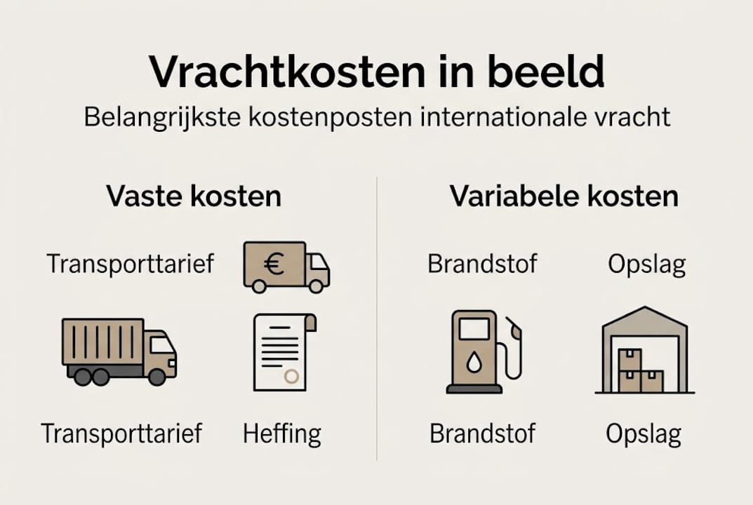Overzicht: de belangrijkste kostenposten bij vrachtvervoer in beeld gebracht