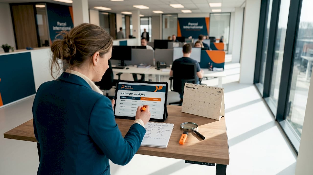 Logistiek medewerker weegt de voor- en nadelen van zeevracht en luchtvracht af