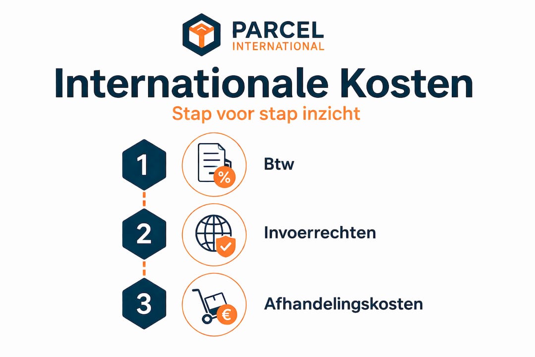 Infographic: drie eenvoudige stappen om internationale verzendkosten te berekenen