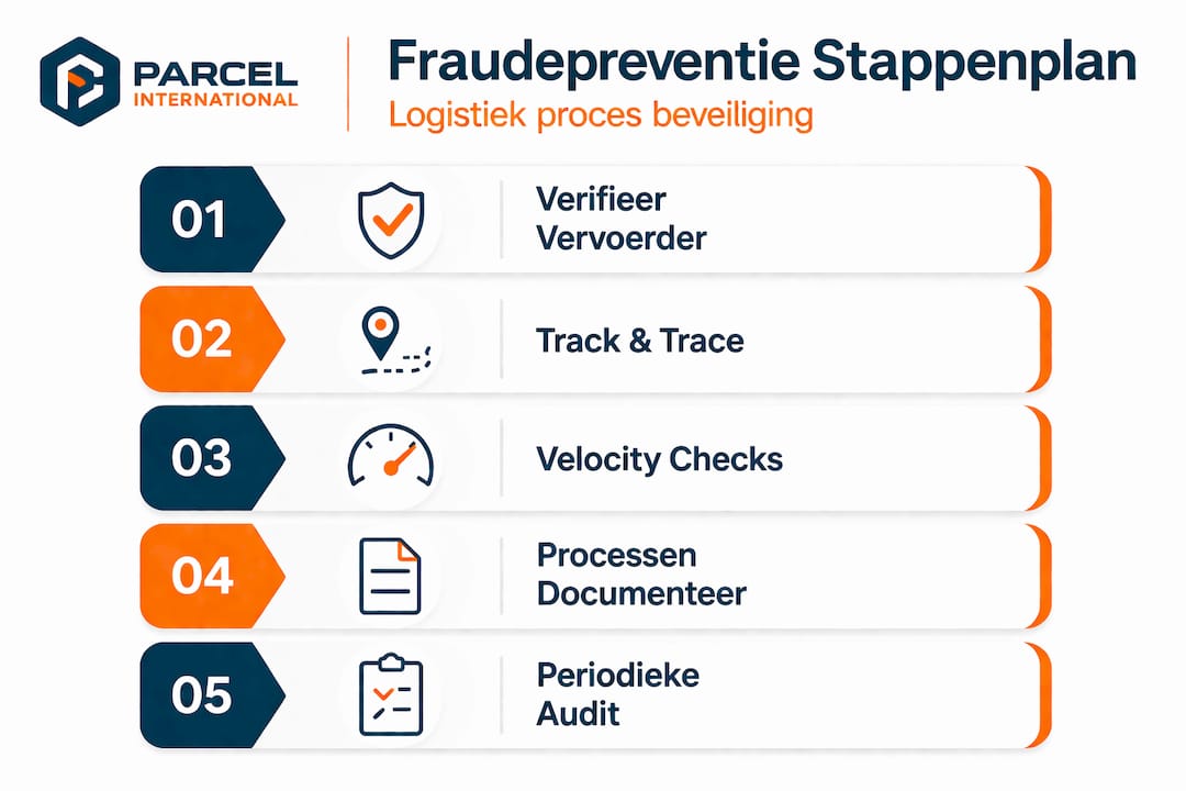 Infographic: zo pak je fraude aan in de logistieke sector – een praktisch stappenplan