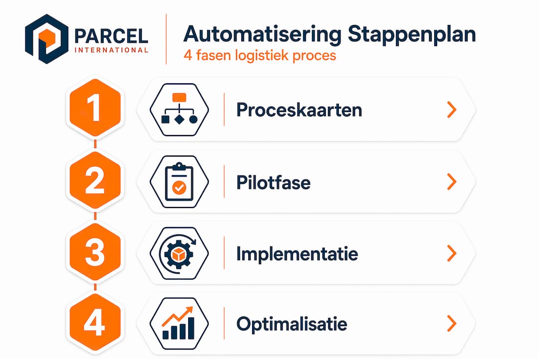 Infographic: in vier stappen naar een geautomatiseerd logistiek proces