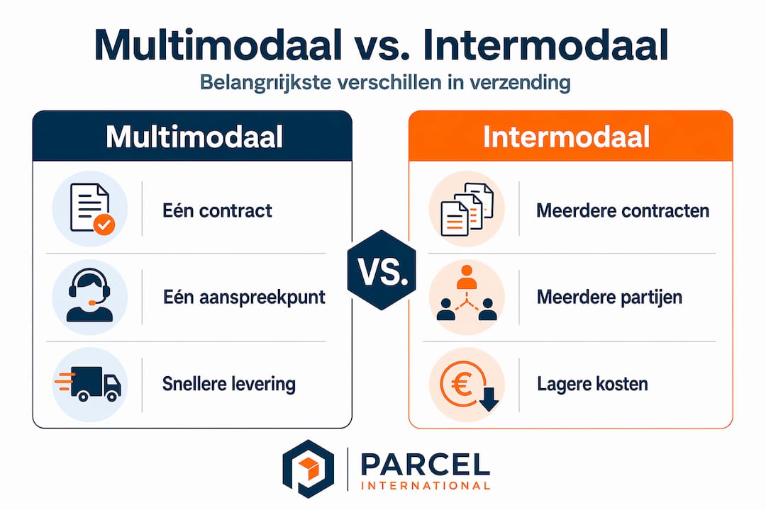 Infographic: Wat is het verschil tussen multimodaal en intermodaal vervoer?