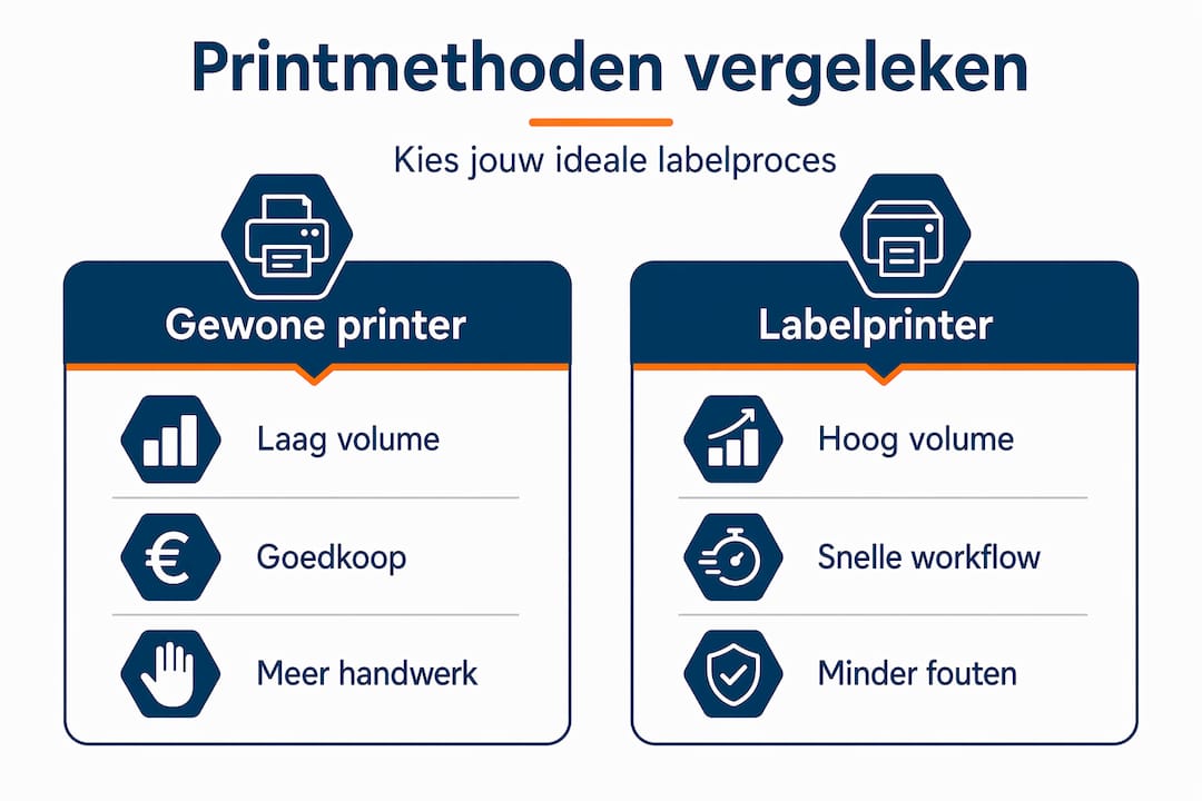 Infographic: overzicht van verschillende printtechnieken voor verzendlabels