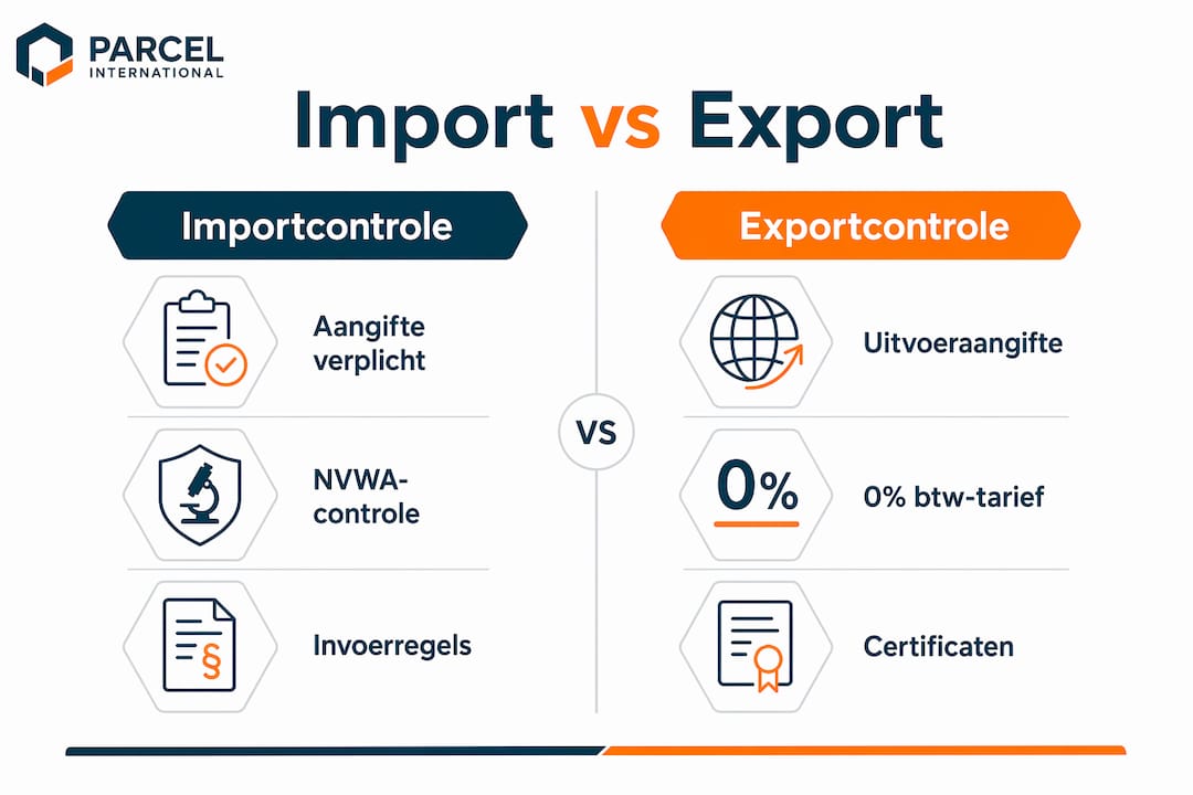 Infographic: een overzicht van de verschillen tussen importcontrole en exportcontrole