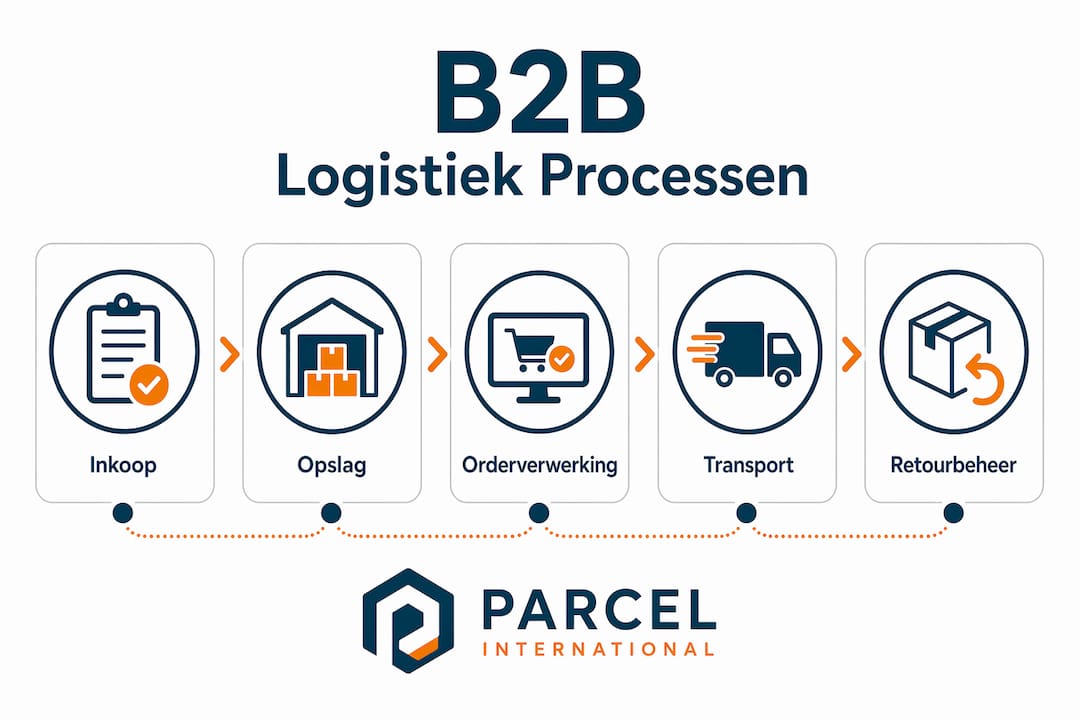 Infographic: het stappenplan van B2B logistieke processen in één overzicht