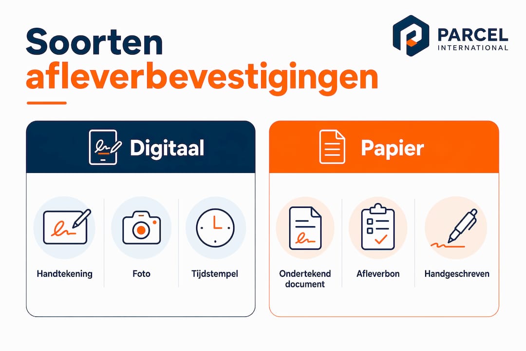 Overzicht van verschillende manieren om een levering te bevestigen