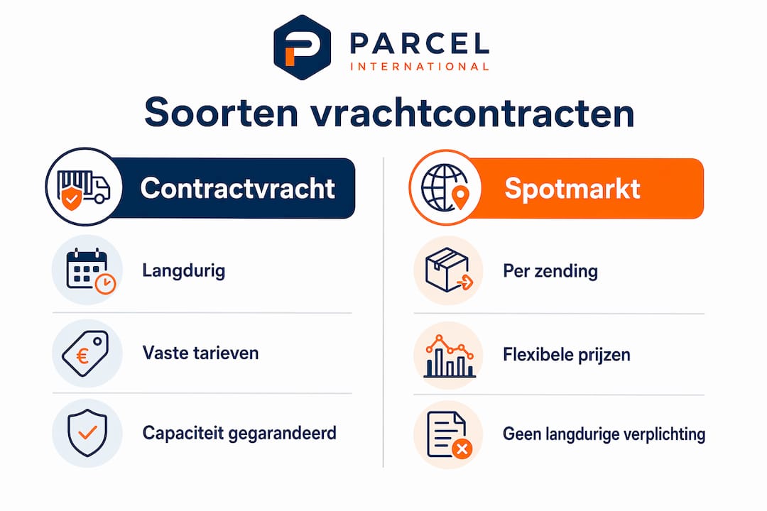 Infographic: overzicht van de verschillende soorten vrachtcontracten