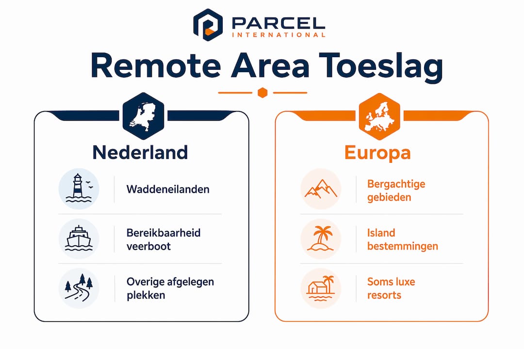 Infographic: overzicht van regio’s waar een toeslag geldt voor afgelegen gebieden