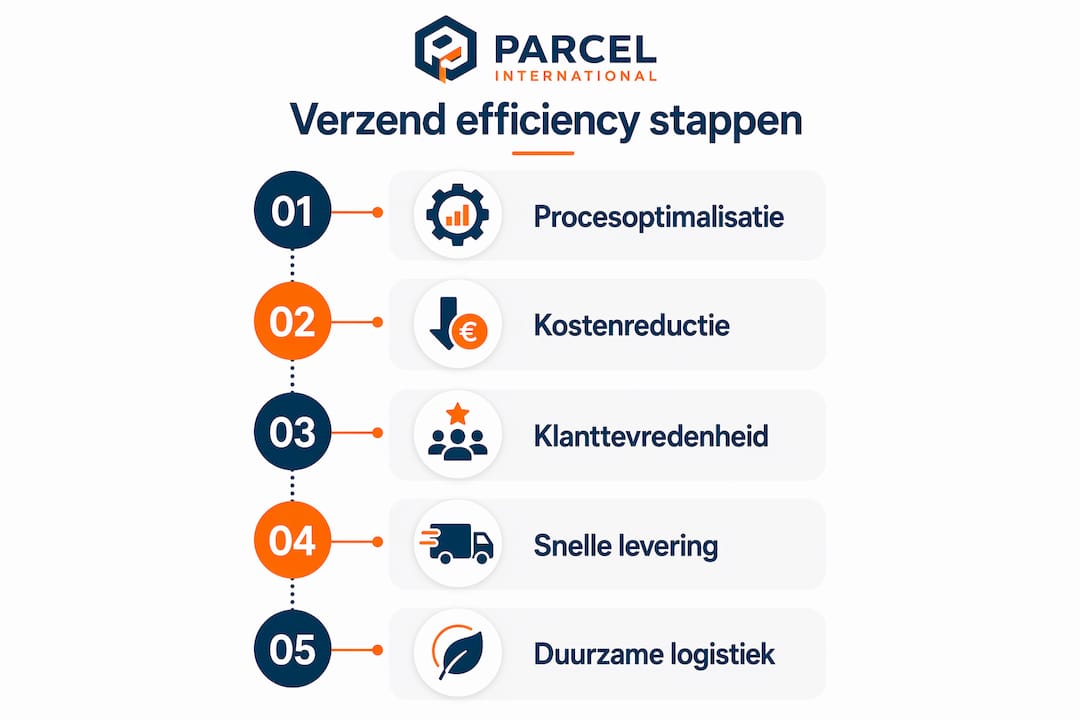 Infographic: in vijf stappen naar efficiënter verzenden