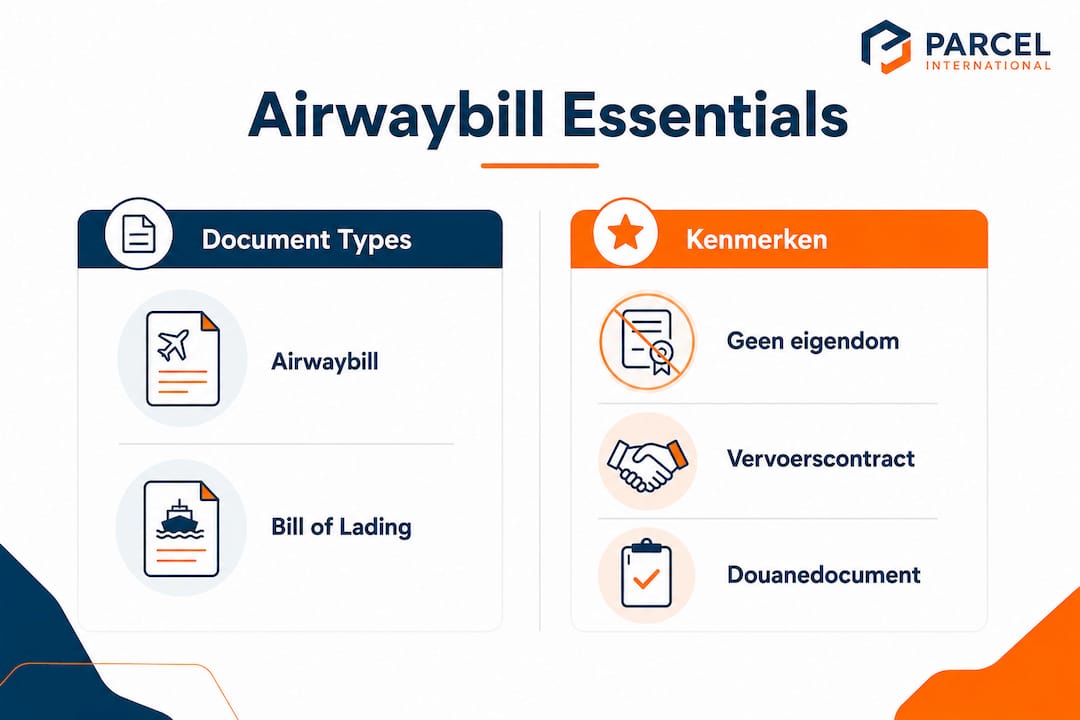 Infographic: overzicht van het airwaybill-document en de belangrijkste kenmerken