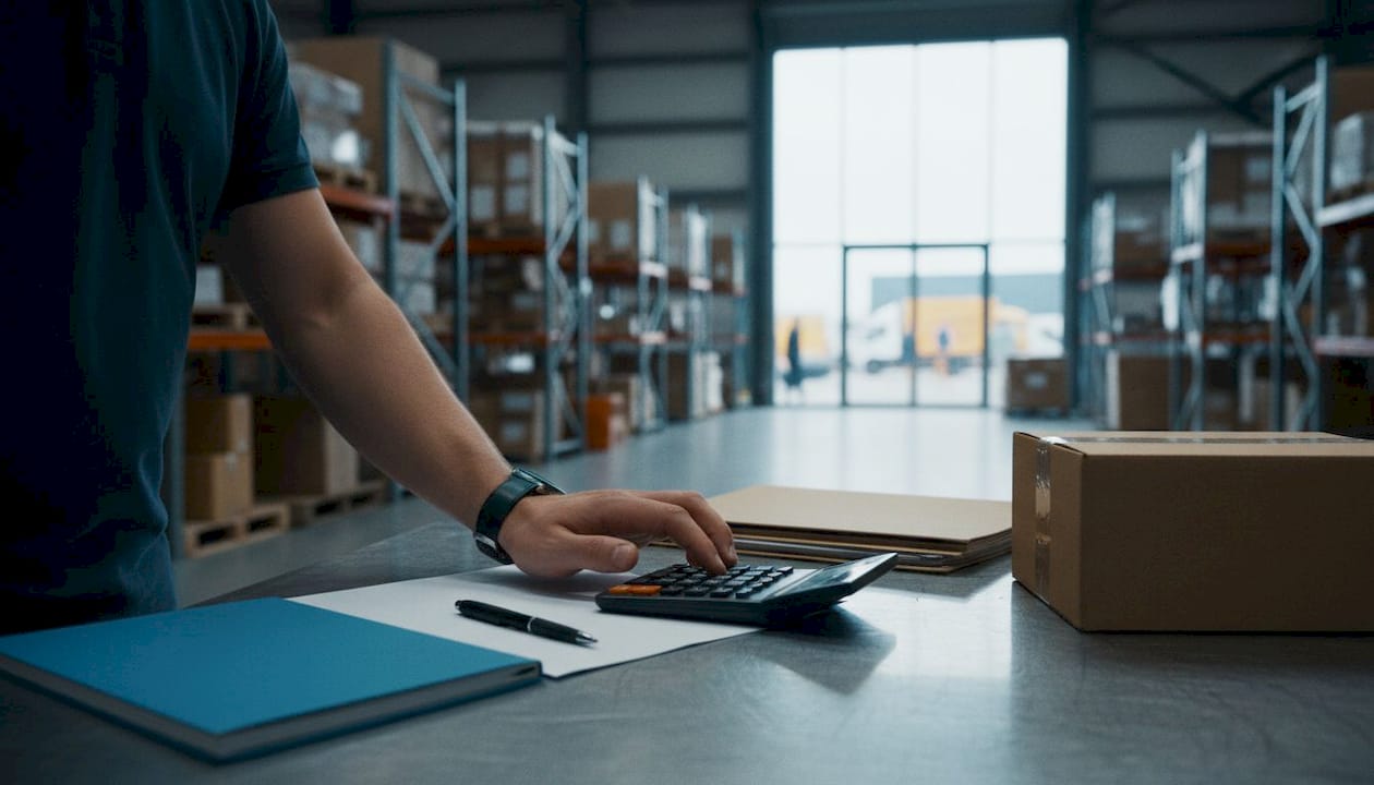 Met de rekenmachine in de hand worden de opslagkosten nauwkeurig doorgerekend.