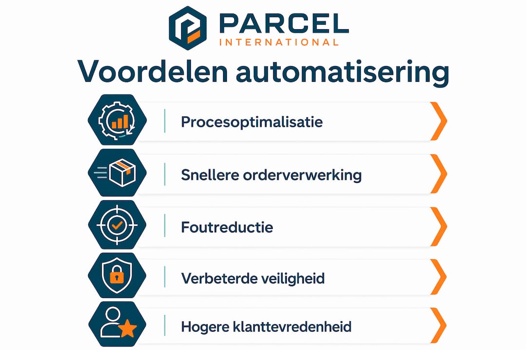 Infographic: stappenplan voor het automatiseren van logistieke processen en de voordelen ervan
