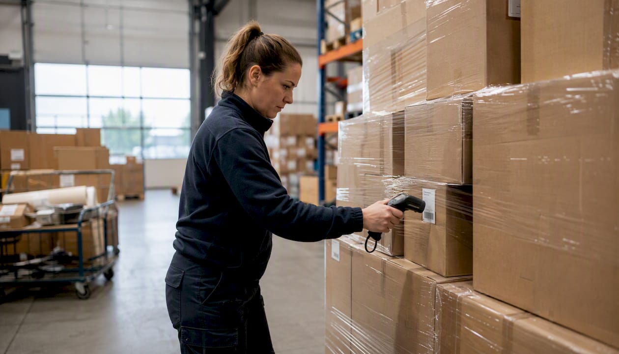 Voorraadbeheer in het magazijn met behulp van barcodescanners