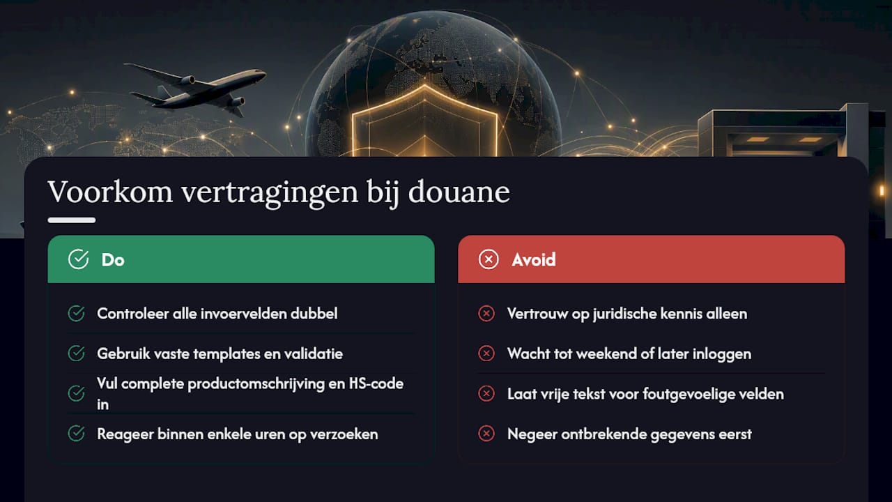 Waarom de meeste vertragingen niets met de douane te maken hebben — overview diagram