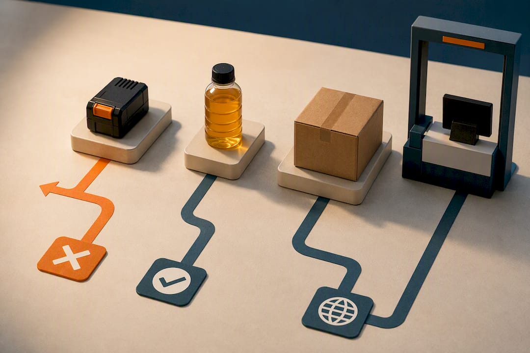 Illustratie van controle op verzendbare goederen
